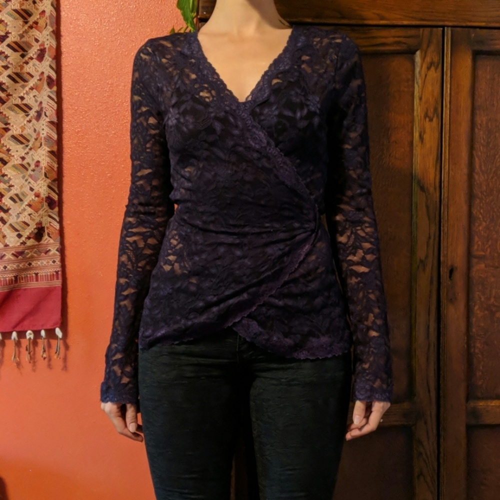 Sweet Lacy royal purple top